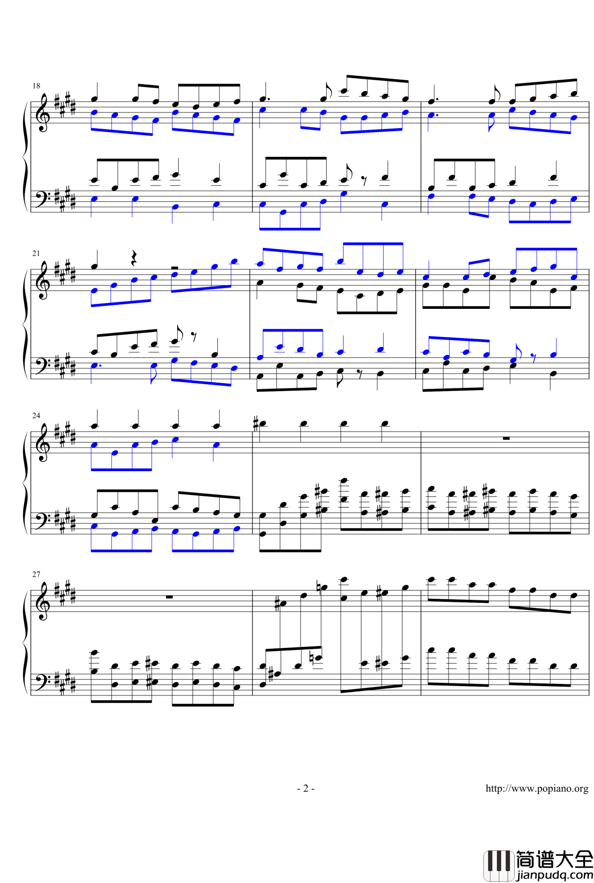 柔和的变奏钢琴谱_88371447