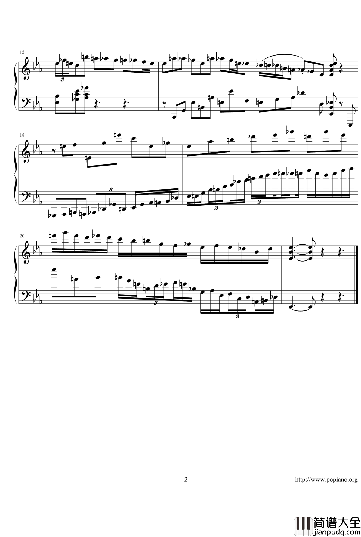 戏谑曲钢琴谱_完美的bE大调_流行追梦人
