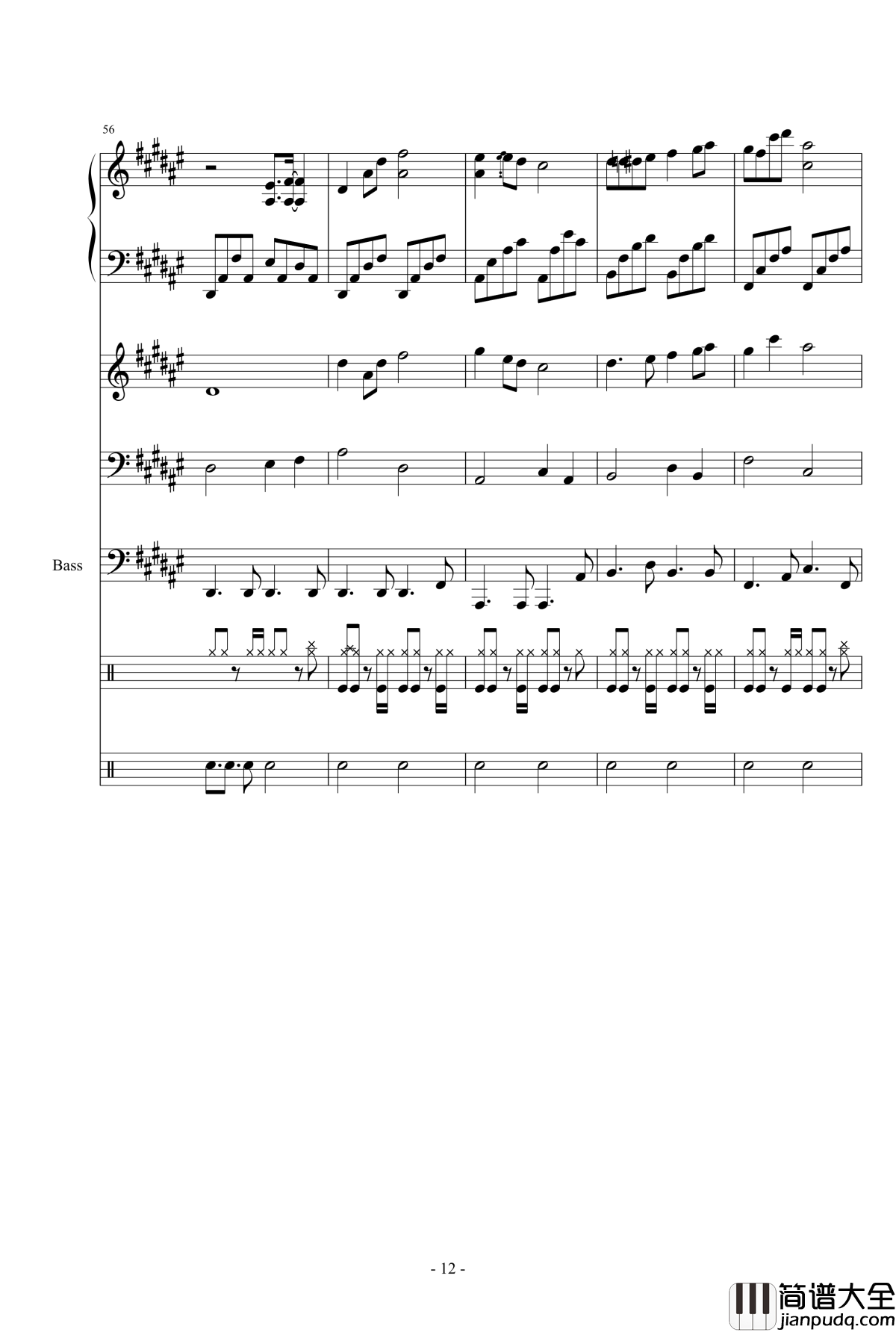 雨萧兮君再叹钢琴谱_总谱_Dollman