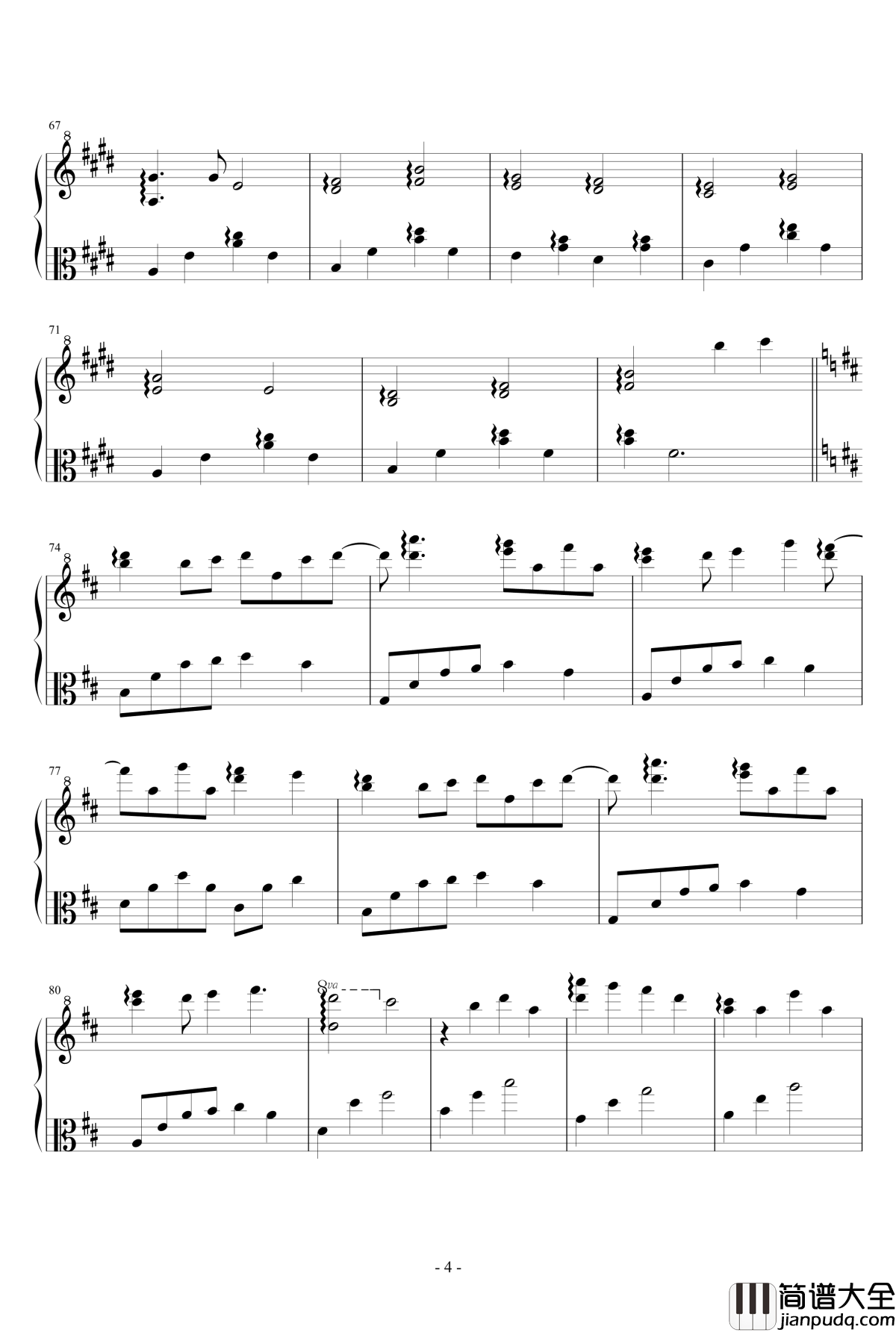 活动小丑钢琴谱__からくりピエロ_八音盒版伴奏_初音未来