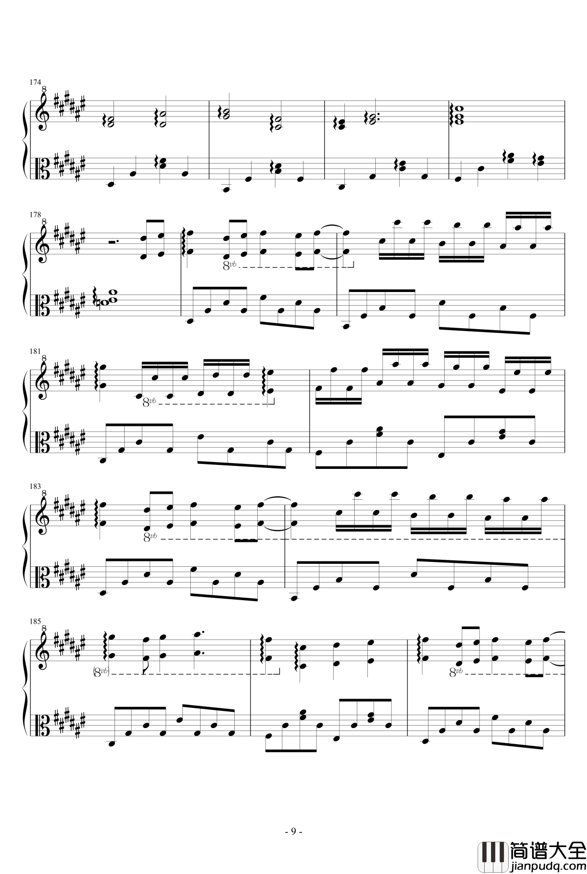 活动小丑钢琴谱__からくりピエロ_八音盒版伴奏_初音未来