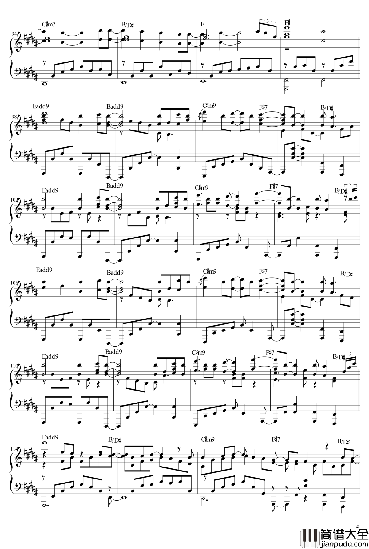 空气力学少女与少年的诗钢琴谱_美好的每一天