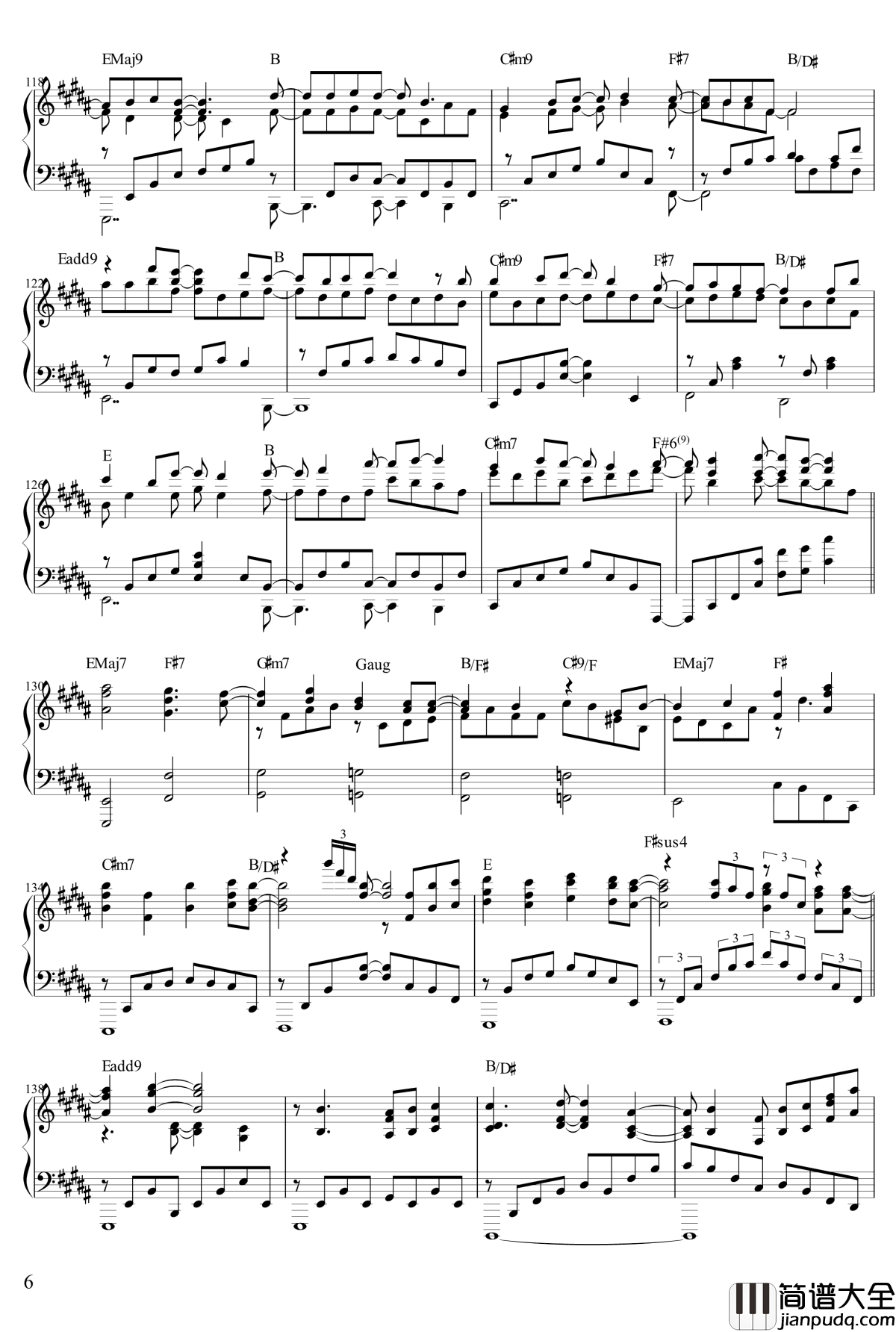 空气力学少女与少年的诗钢琴谱_美好的每一天