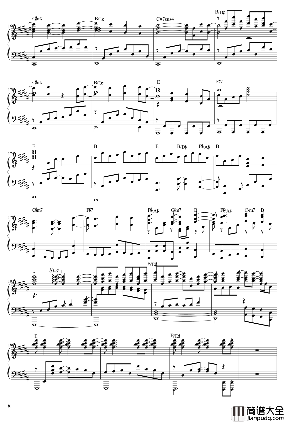 空气力学少女与少年的诗钢琴谱_美好的每一天