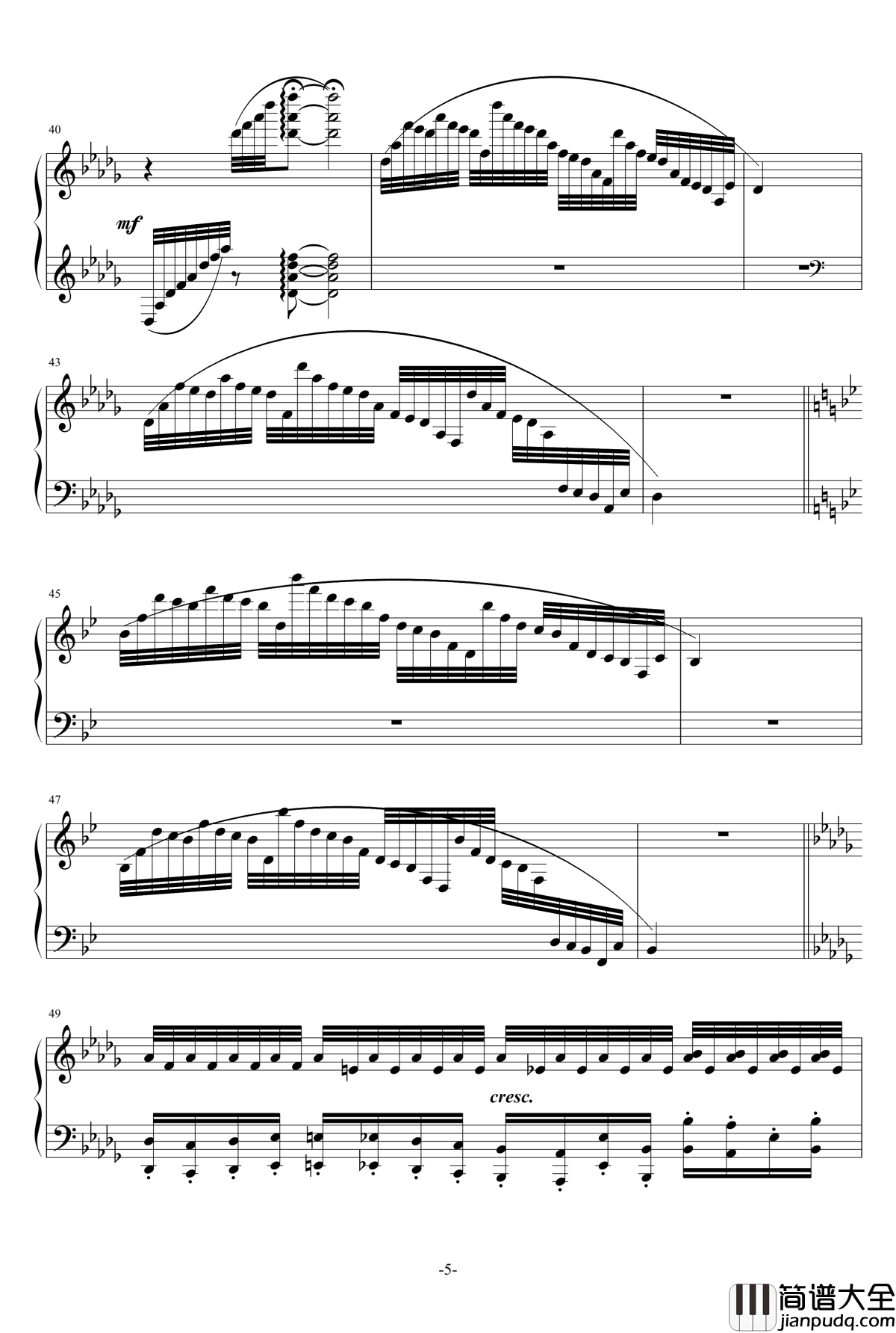 月光曲钢琴谱_一个球