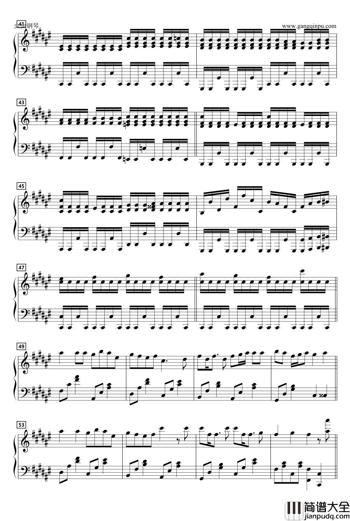 RO_KYU_BU!钢琴谱_动漫