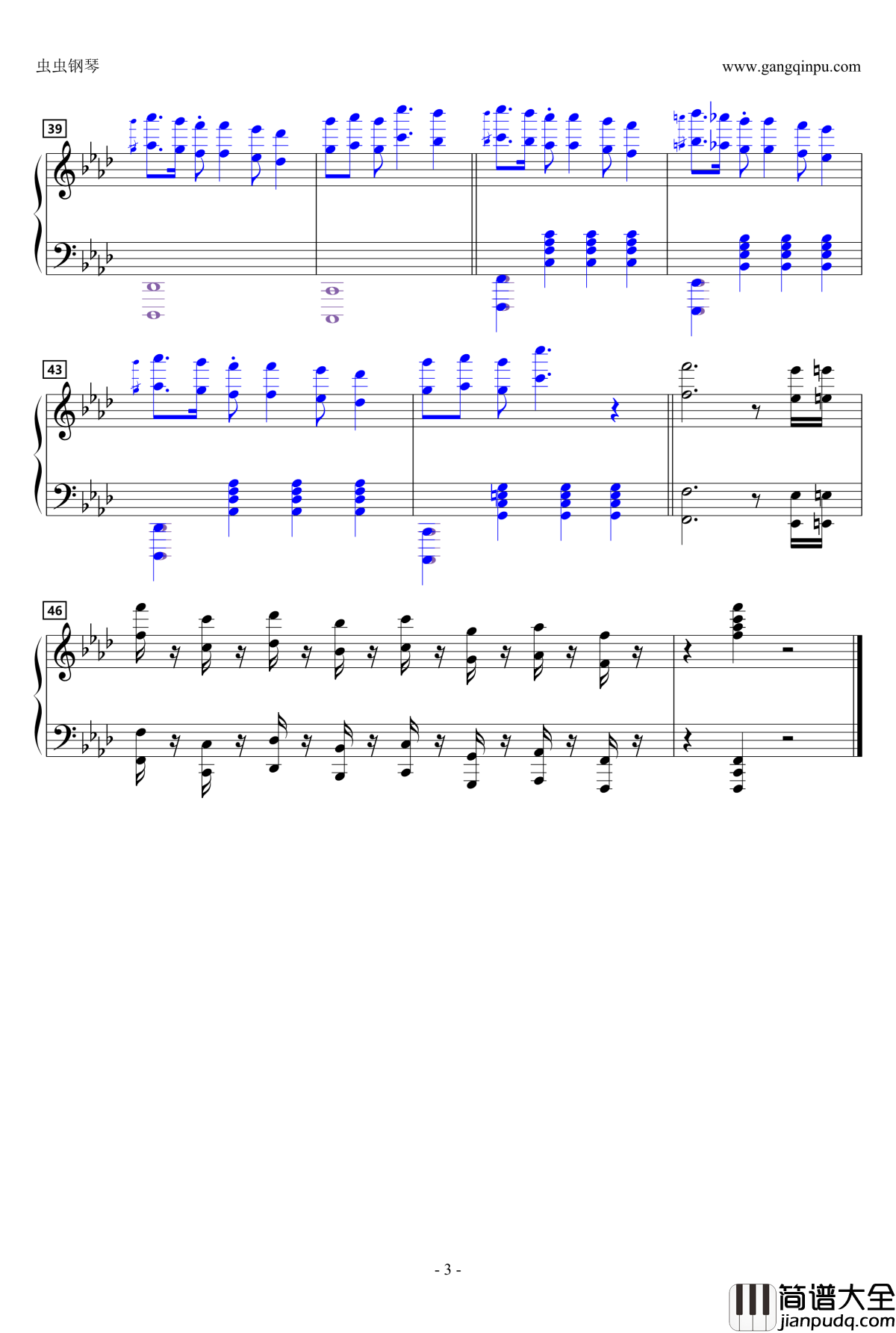 名探偵コナン　メイン钢琴谱_名侦探柯南