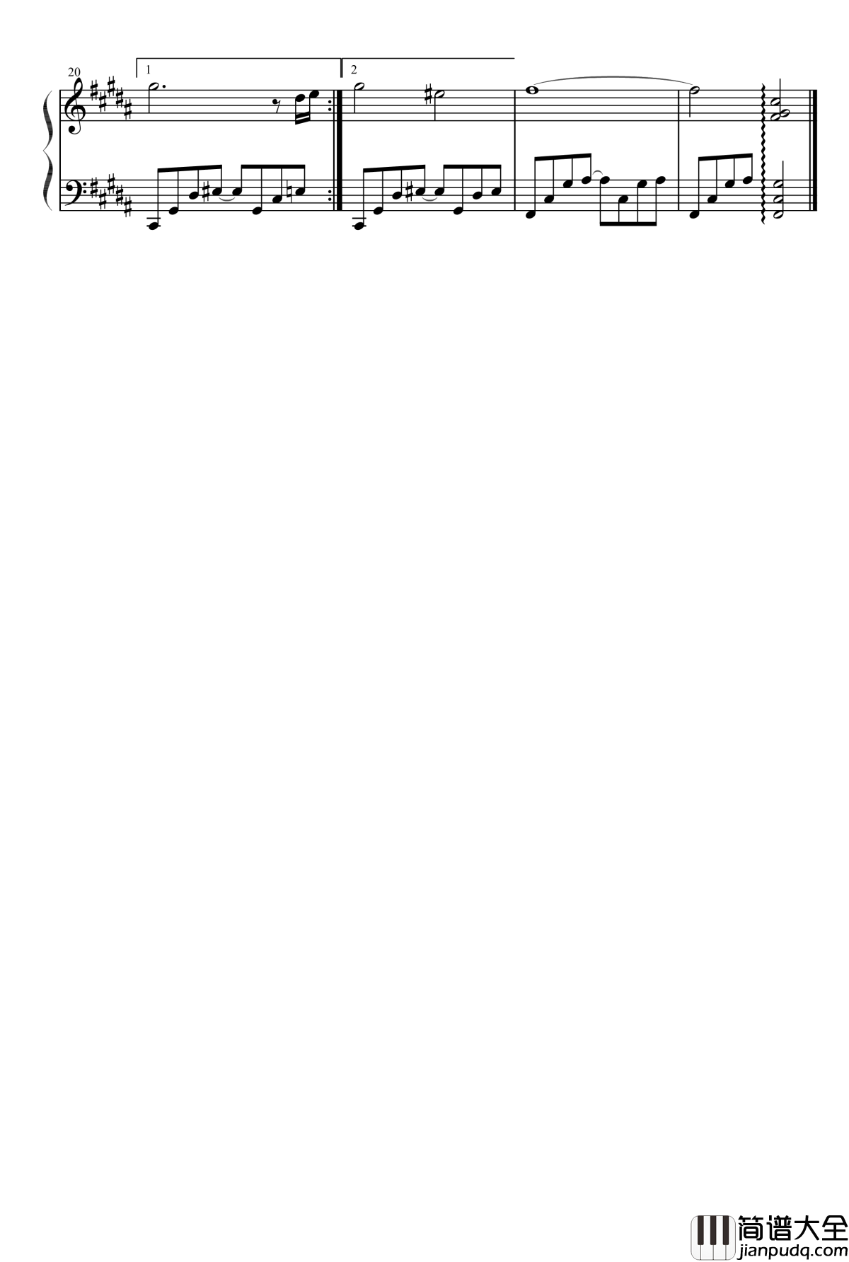 笑顔の向こう侧に钢琴谱_折户伸治