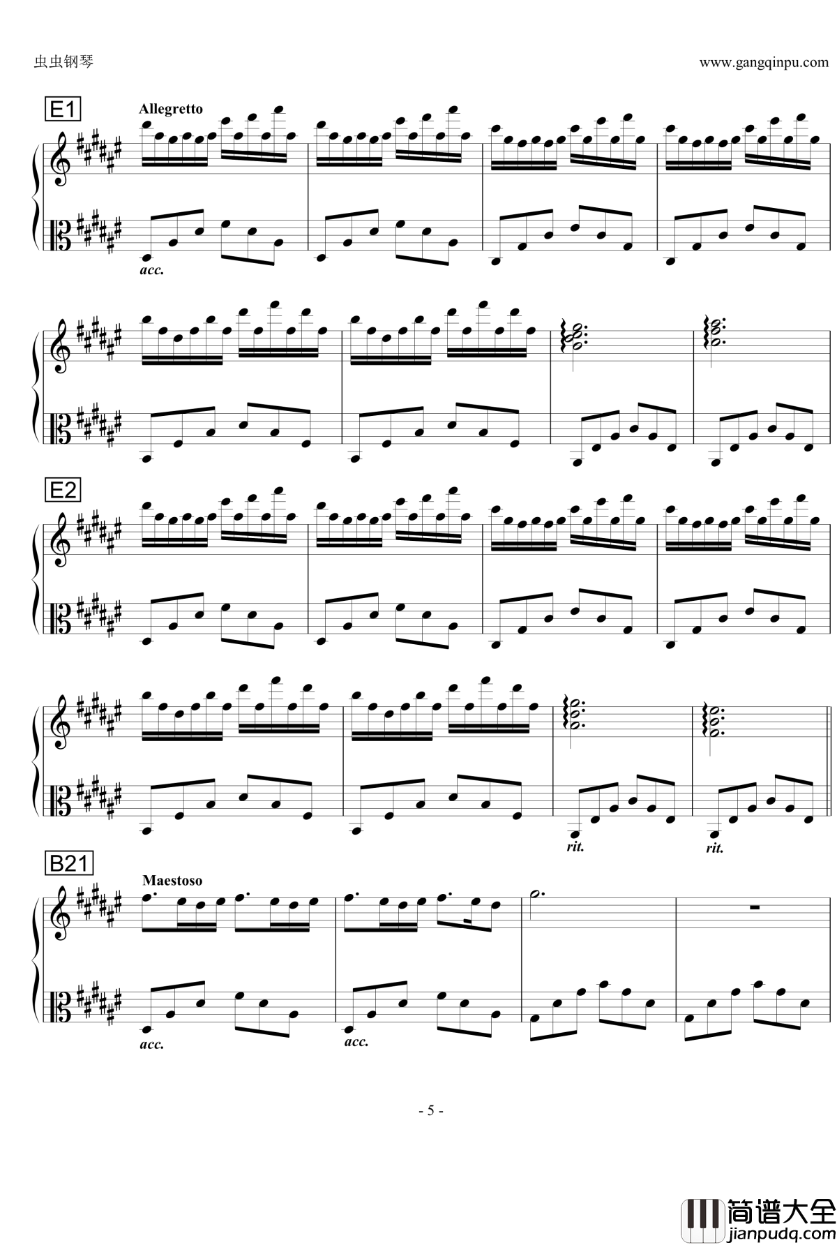 水的记忆2钢琴谱_雾中水月_张其萍