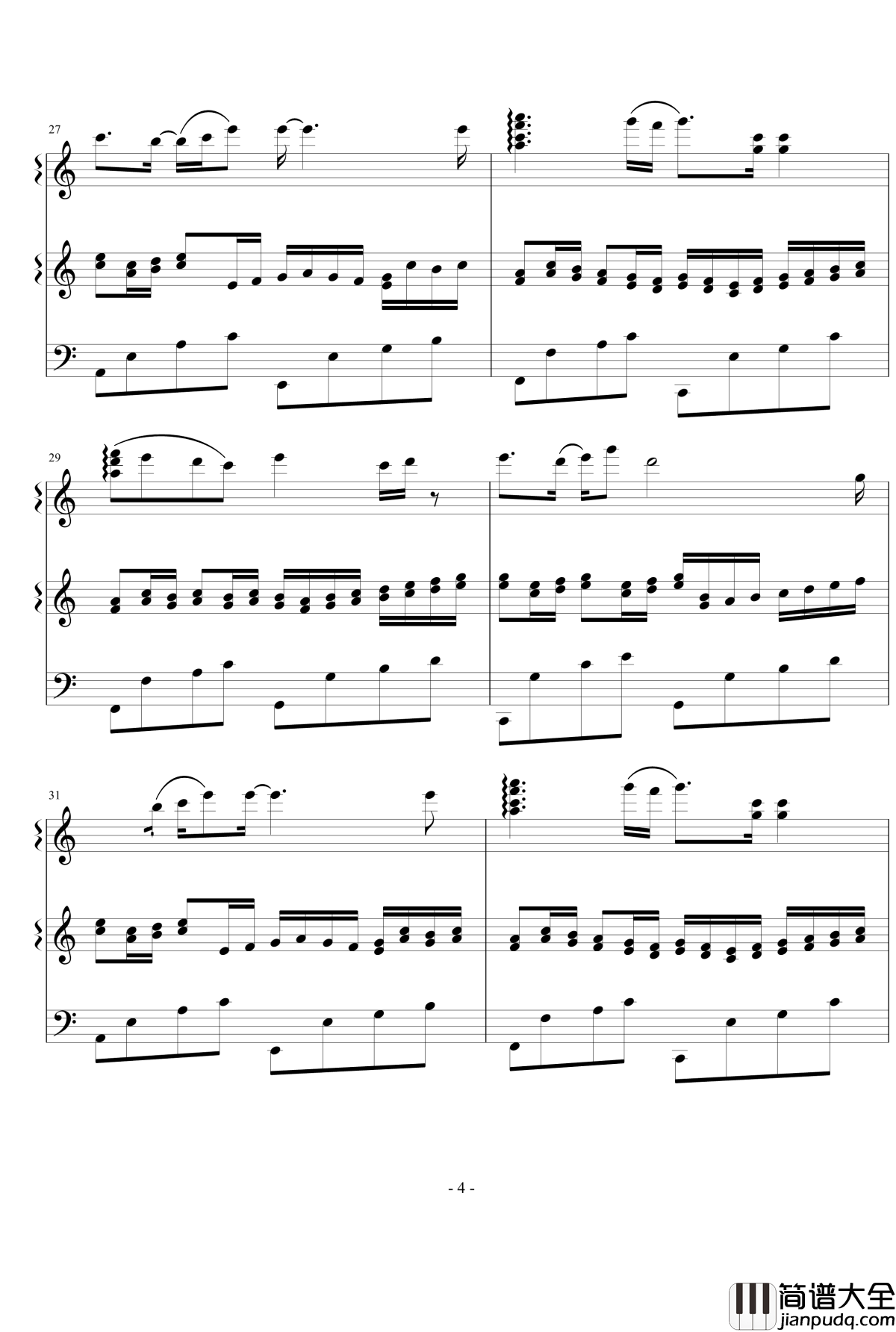 天空之城伴随着你and卡农钢琴谱_合奏_宫崎骏