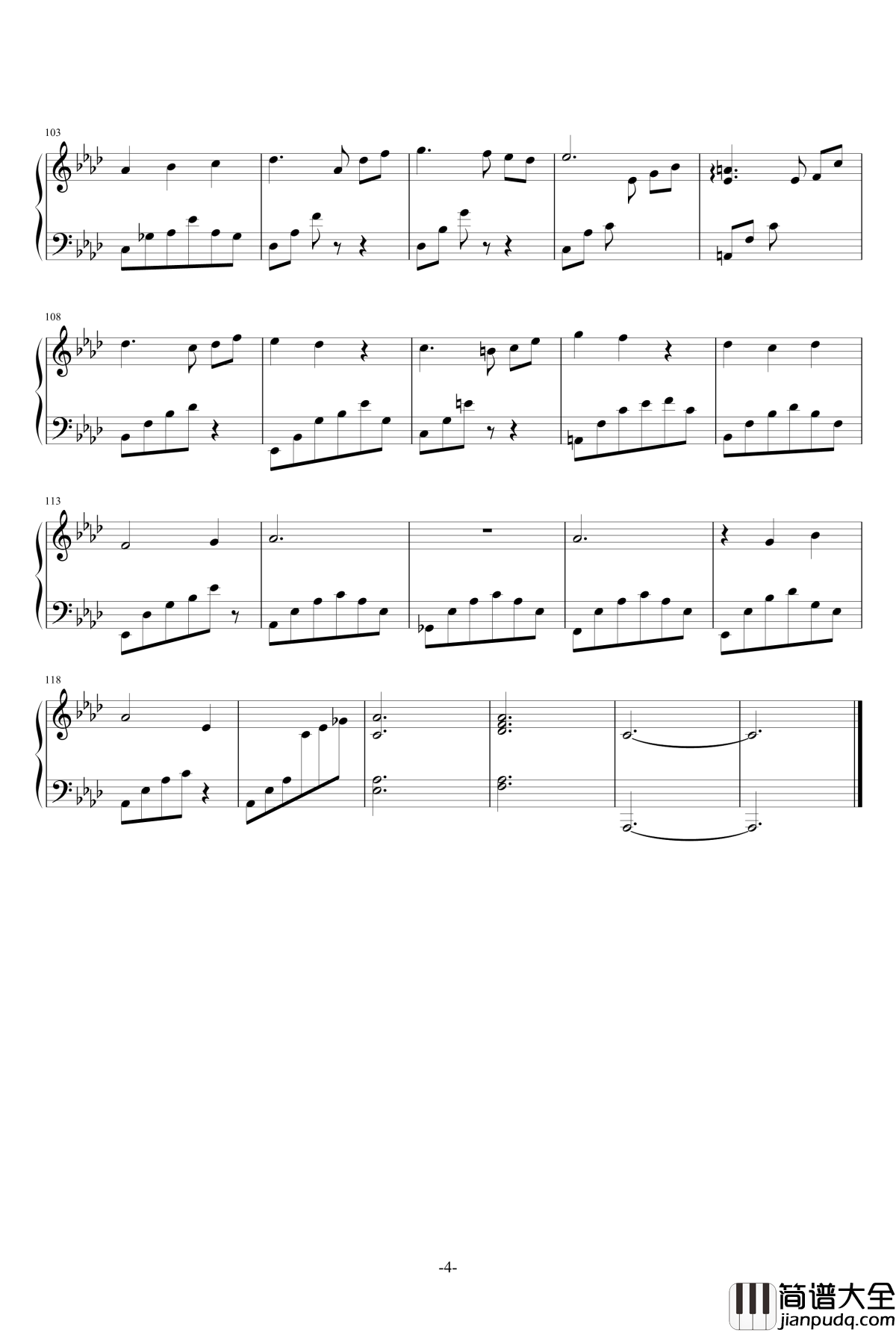 跨年夜钢琴谱_乐之琴