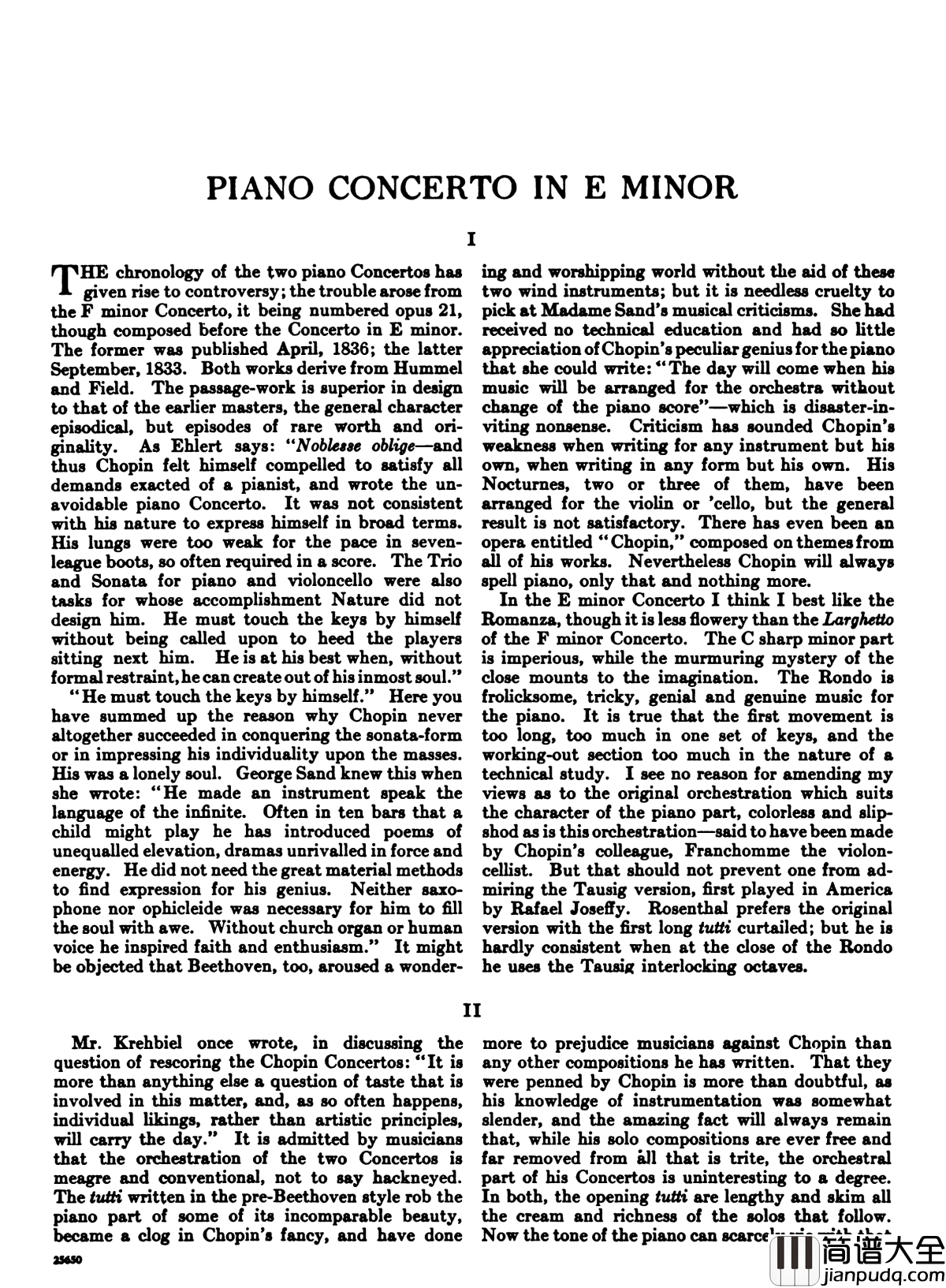 肖邦第一钢琴协奏曲钢琴谱_肖邦