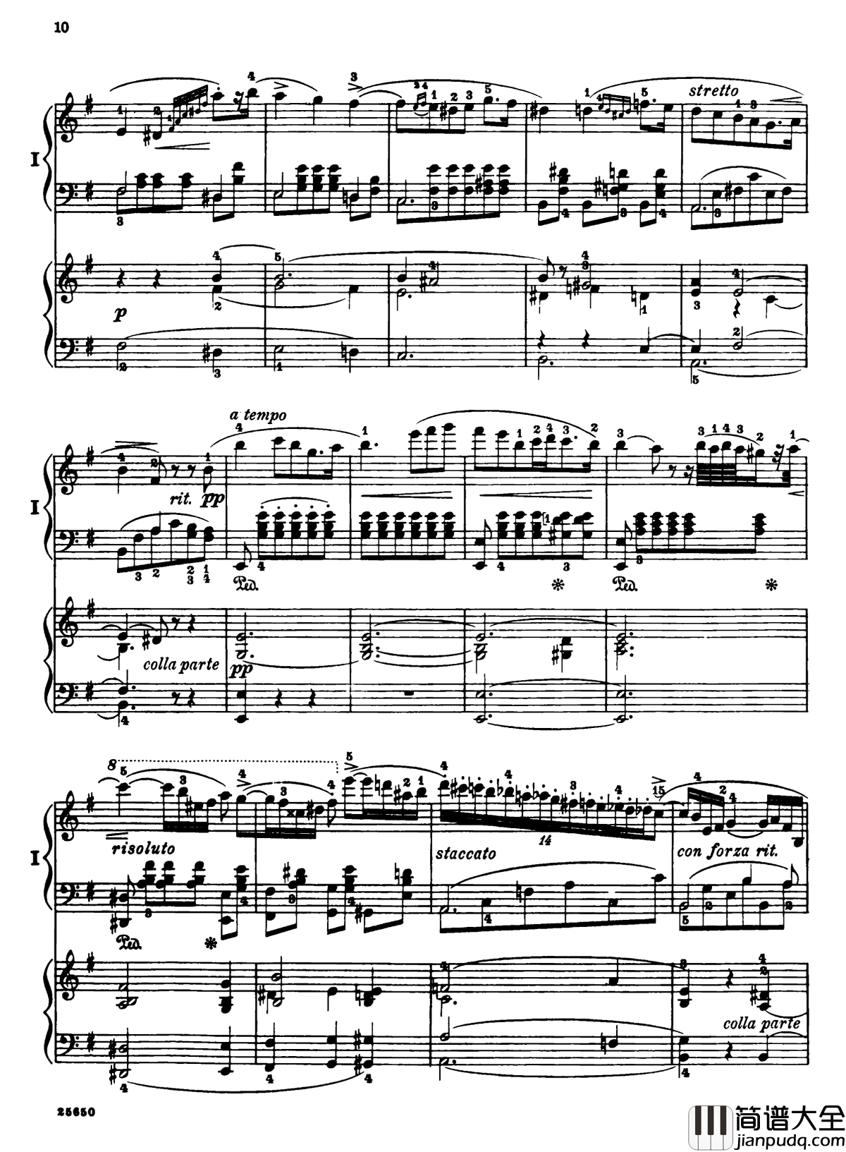 肖邦第一钢琴协奏曲钢琴谱_肖邦