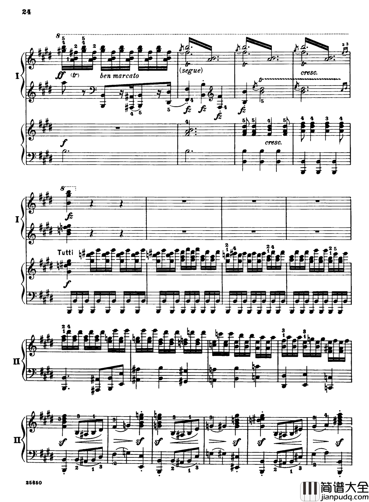 肖邦第一钢琴协奏曲钢琴谱_肖邦