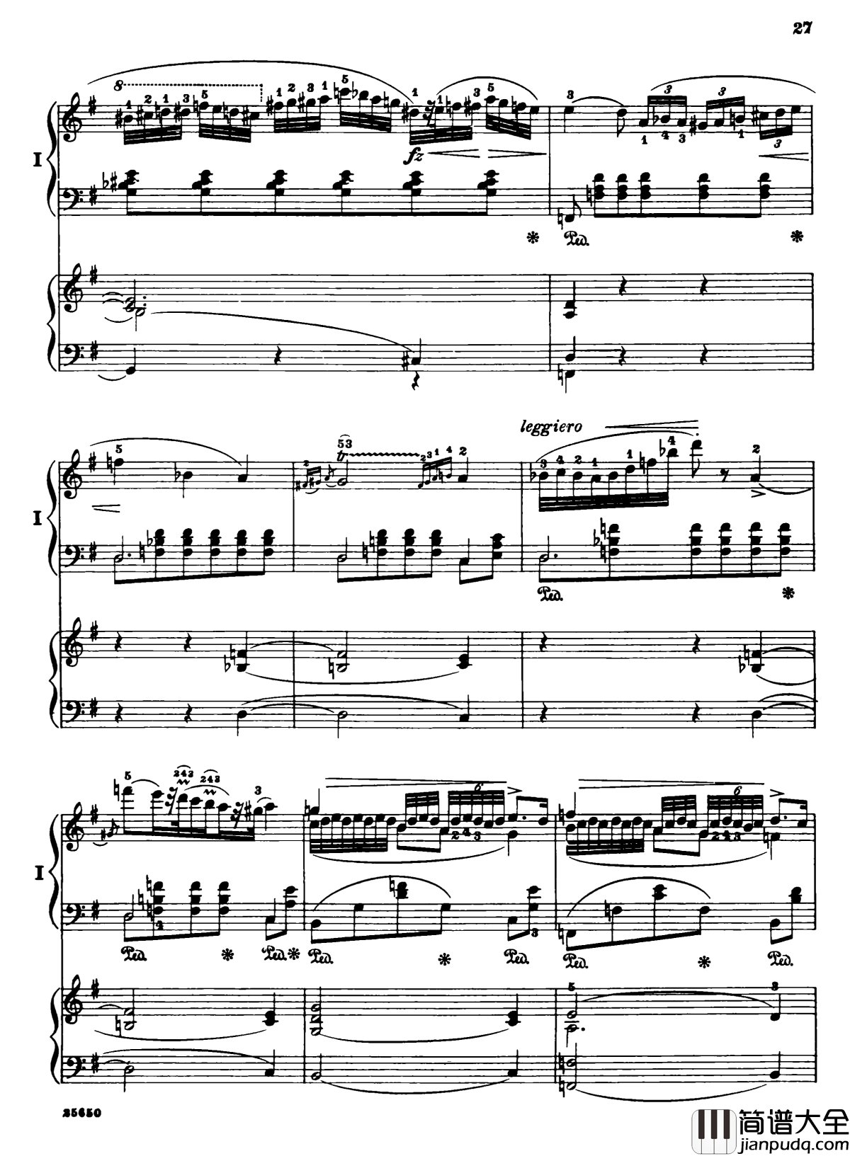 肖邦第一钢琴协奏曲钢琴谱_肖邦