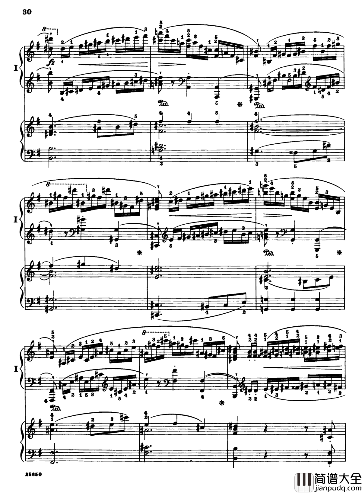 肖邦第一钢琴协奏曲钢琴谱_肖邦