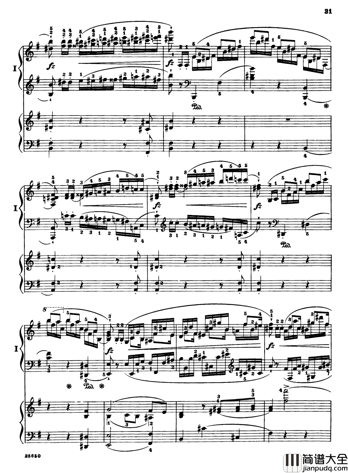 肖邦第一钢琴协奏曲钢琴谱_肖邦