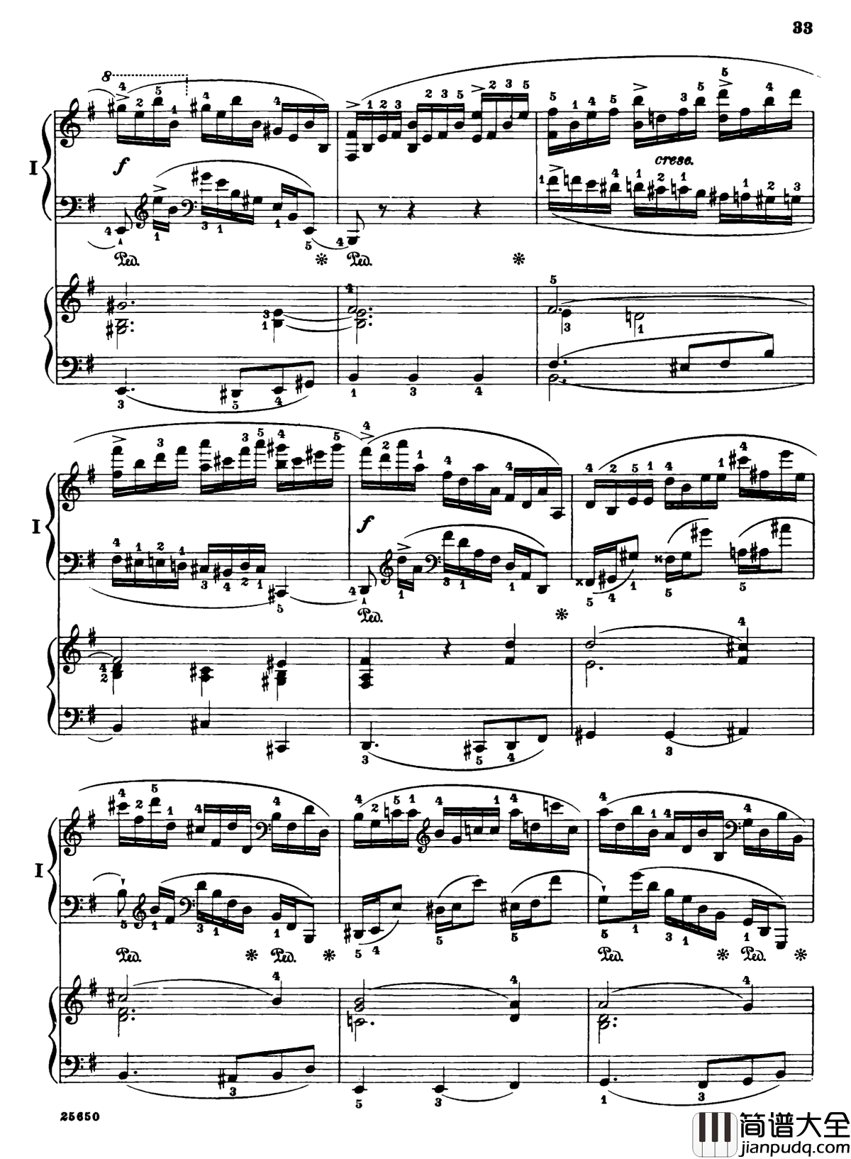 肖邦第一钢琴协奏曲钢琴谱_肖邦