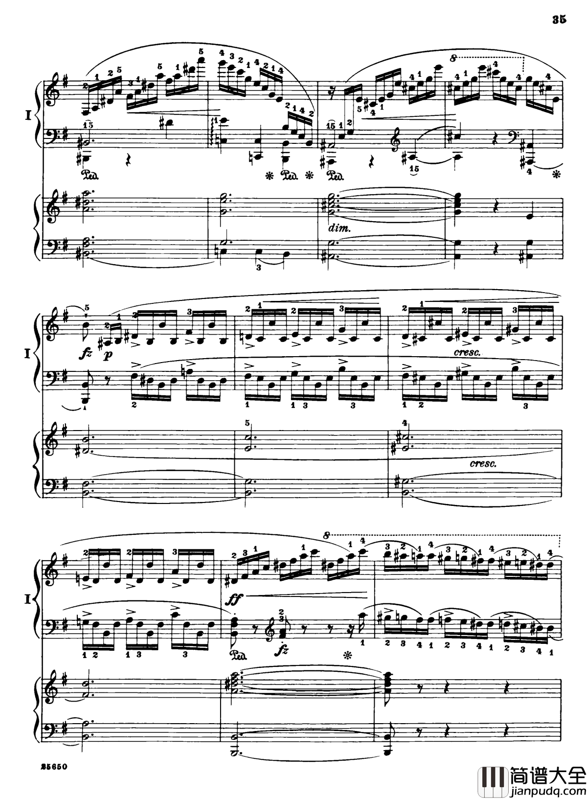 肖邦第一钢琴协奏曲钢琴谱_肖邦