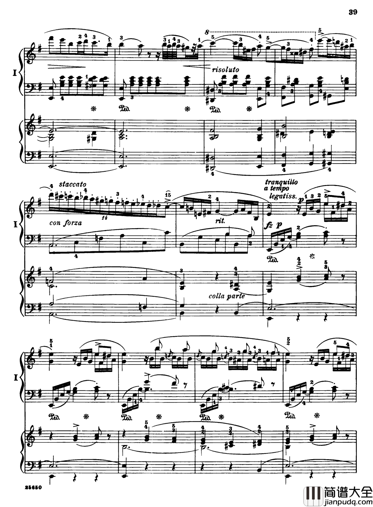 肖邦第一钢琴协奏曲钢琴谱_肖邦