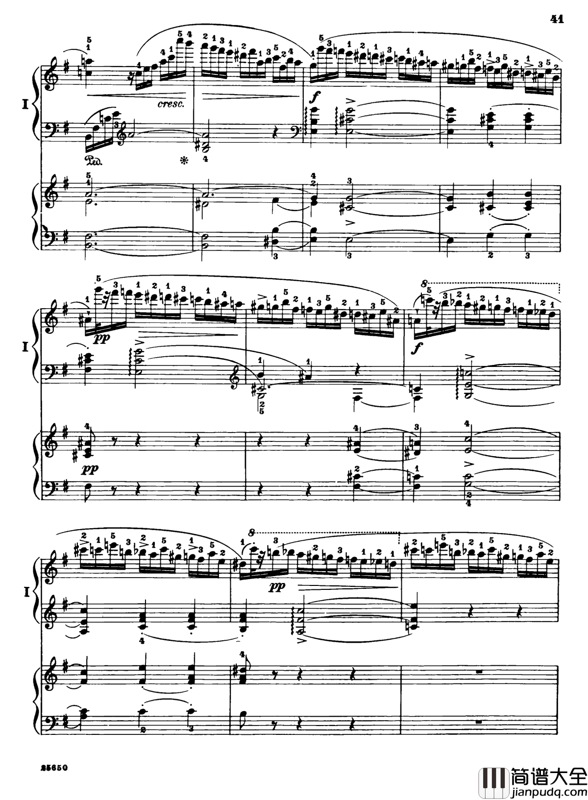 肖邦第一钢琴协奏曲钢琴谱_肖邦