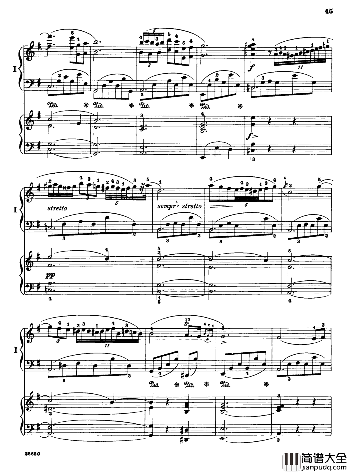 肖邦第一钢琴协奏曲钢琴谱_肖邦