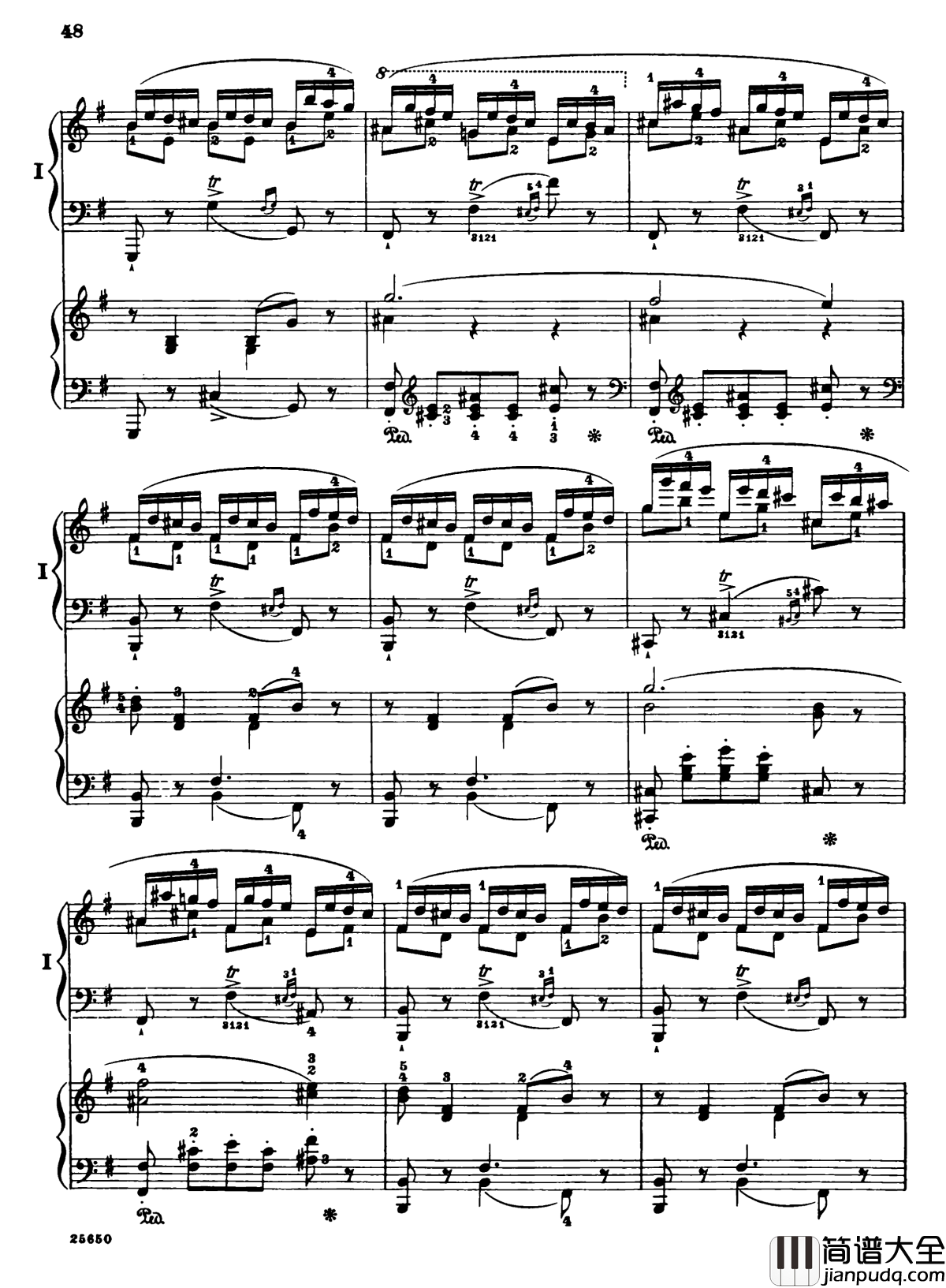 肖邦第一钢琴协奏曲钢琴谱_肖邦