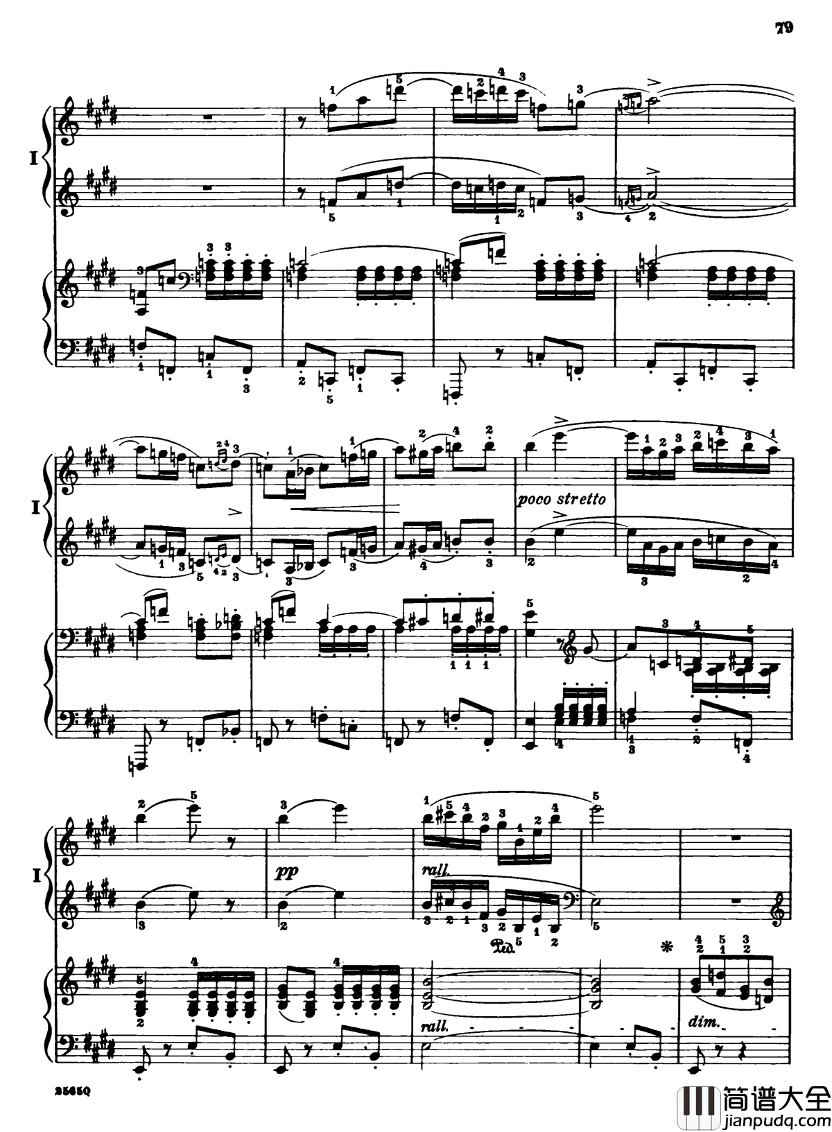 肖邦第一钢琴协奏曲钢琴谱_肖邦