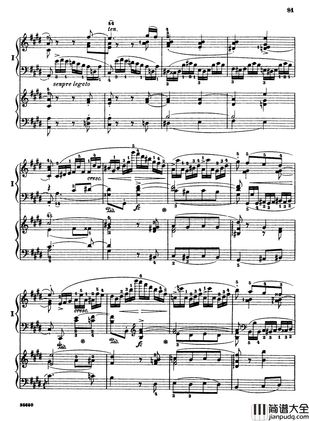 肖邦第一钢琴协奏曲钢琴谱_肖邦