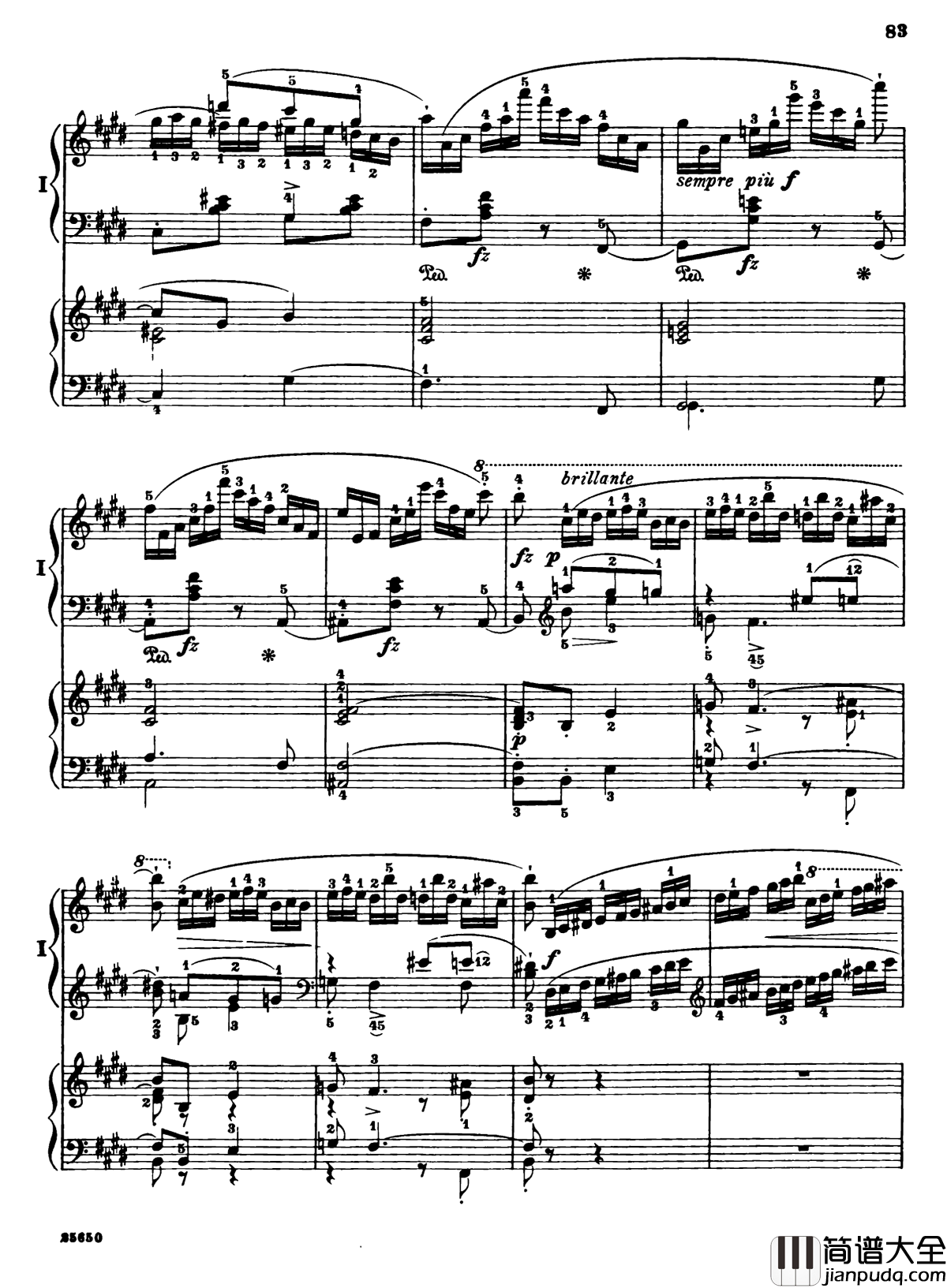 肖邦第一钢琴协奏曲钢琴谱_肖邦