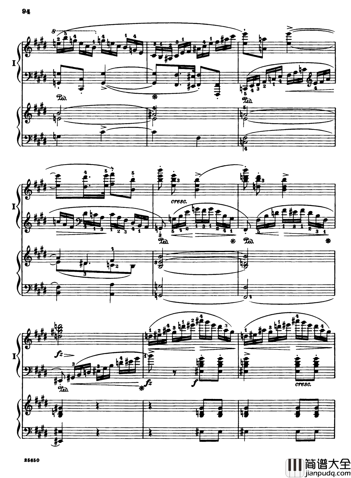 肖邦第一钢琴协奏曲钢琴谱_肖邦