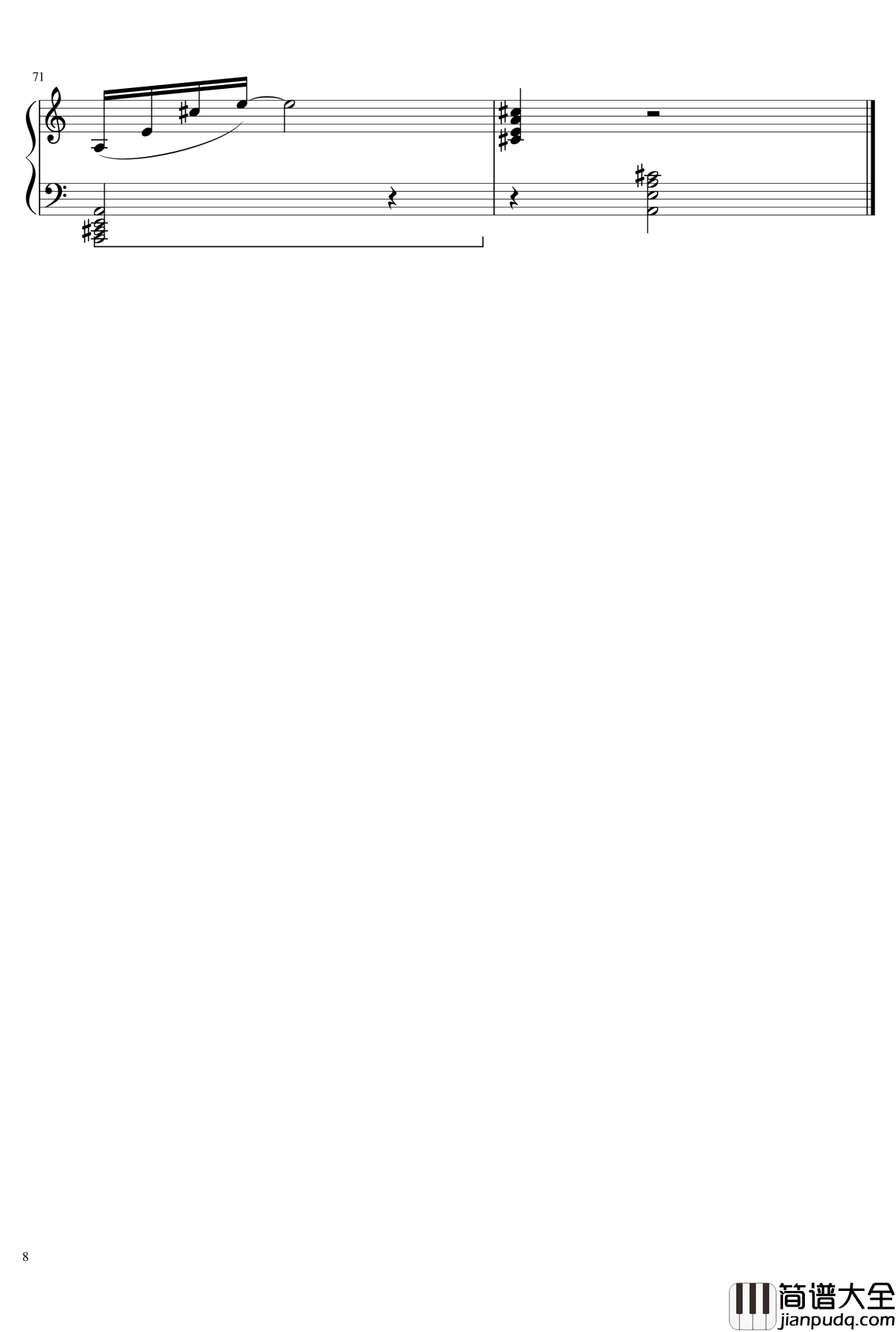 阿罕布拉宫的回忆Recuerdos_De_La_Alhambra钢琴谱_泰雷加