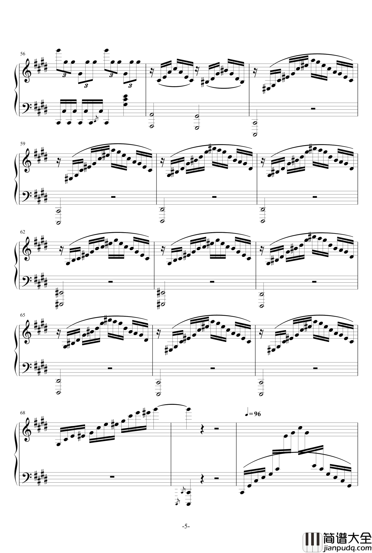 田园风光钢琴谱_初一作品_一个球