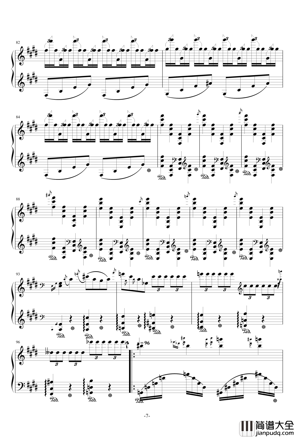 田园风光钢琴谱_初一作品_一个球