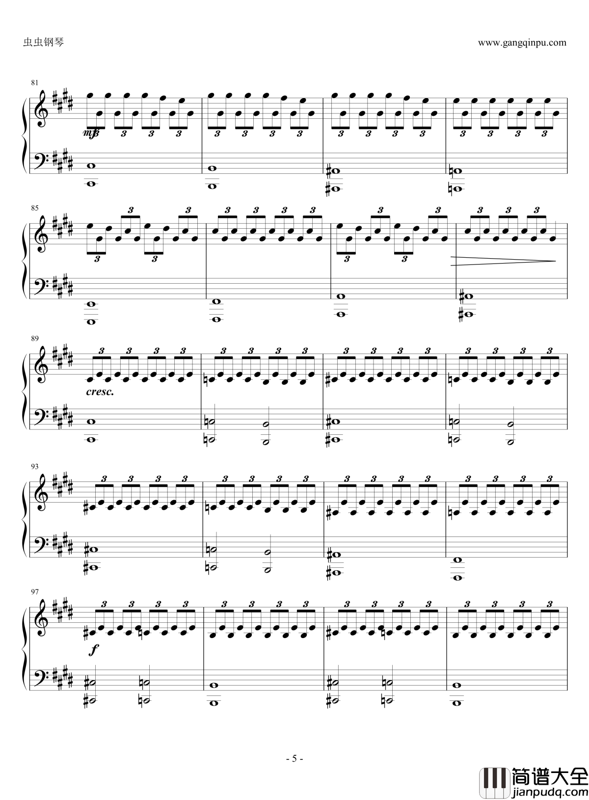 Fly钢琴谱__无法触碰_插曲_无法触碰