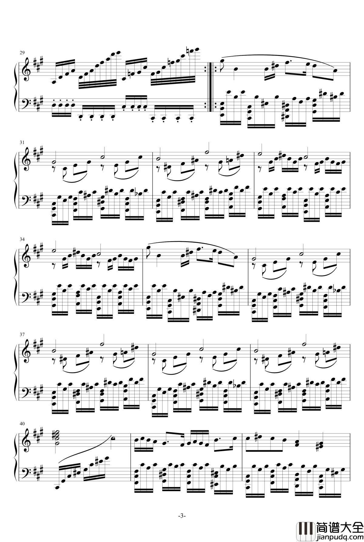 A大调奏鸣曲钢琴谱_一个球