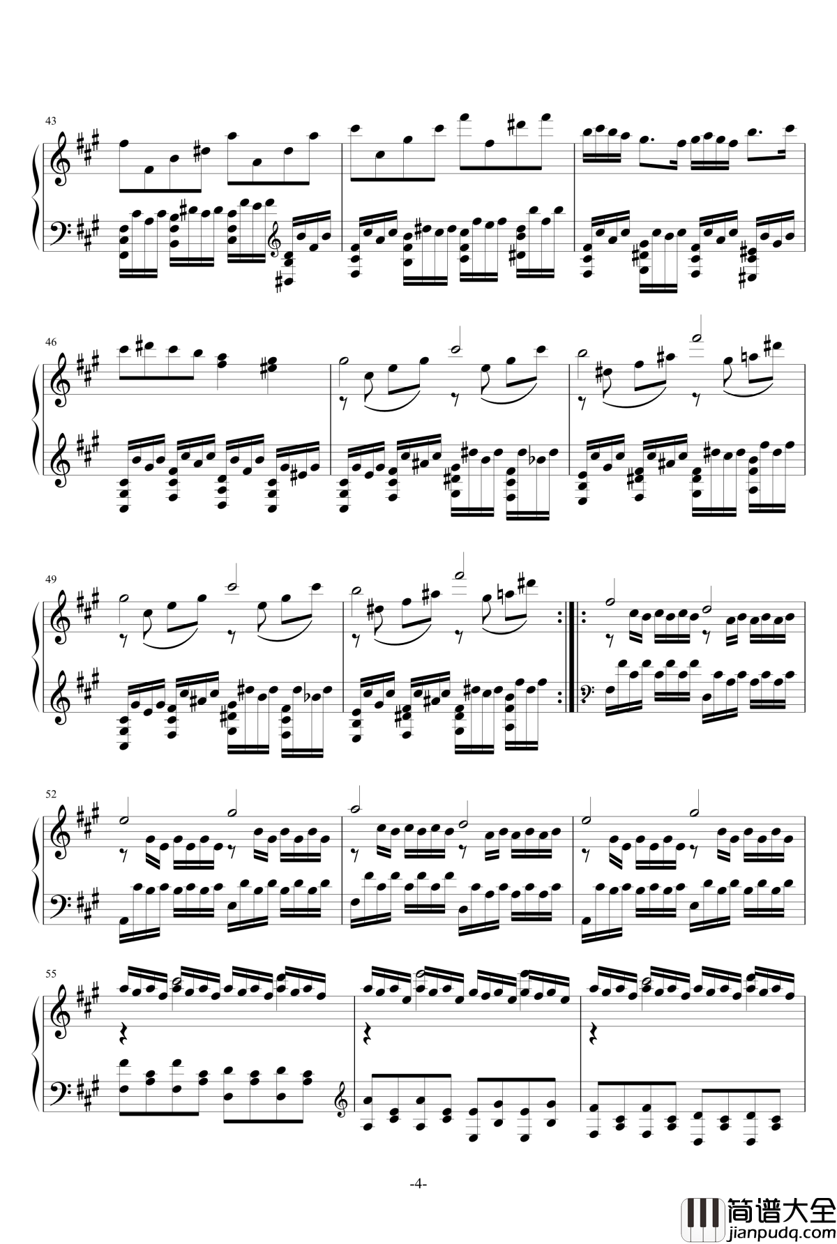 A大调奏鸣曲钢琴谱_一个球