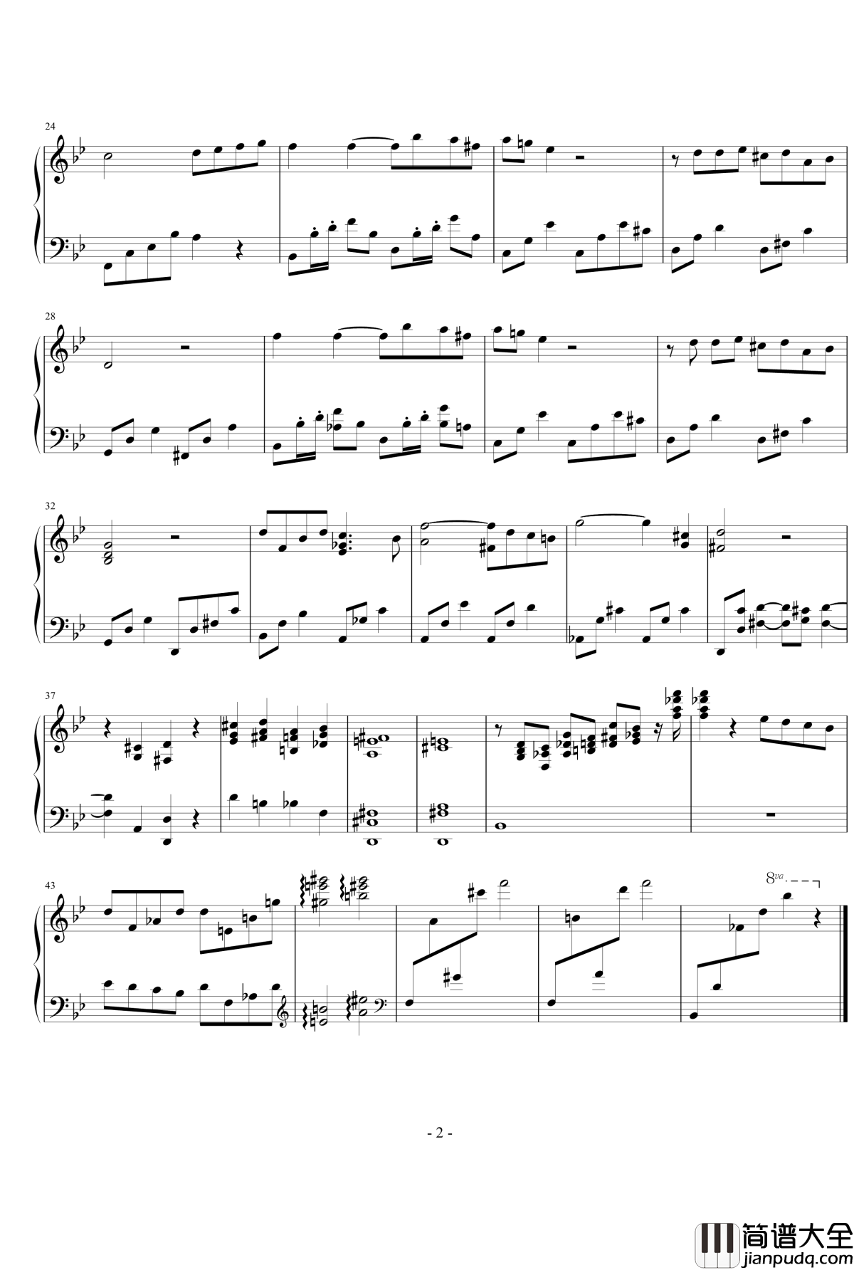 路过的时光钢琴谱_乐之琴