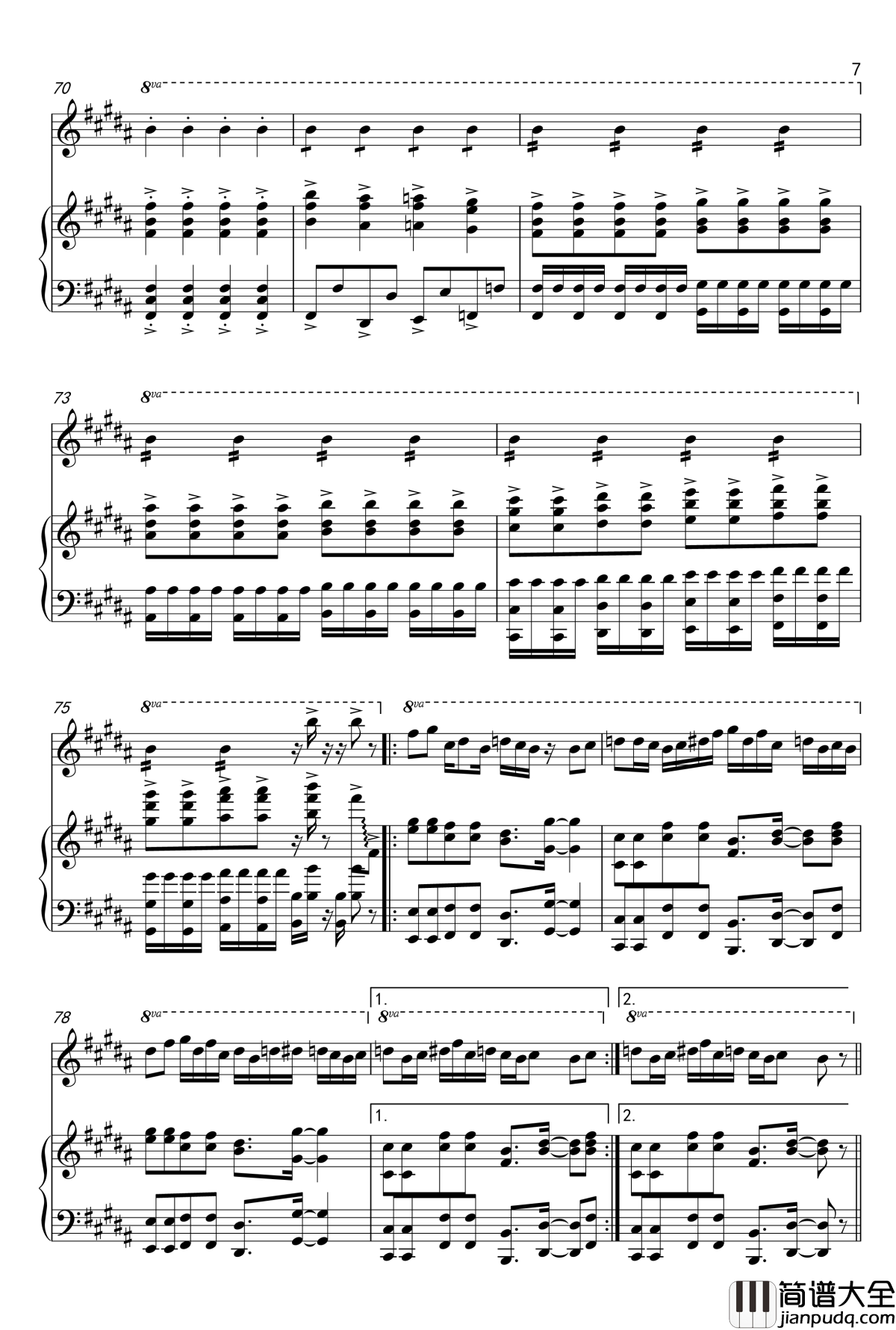 Nyanyanyanyanyanyanya!_钢琴谱_SEXY_SYNTHESIZER_remix_Nyan_Cat