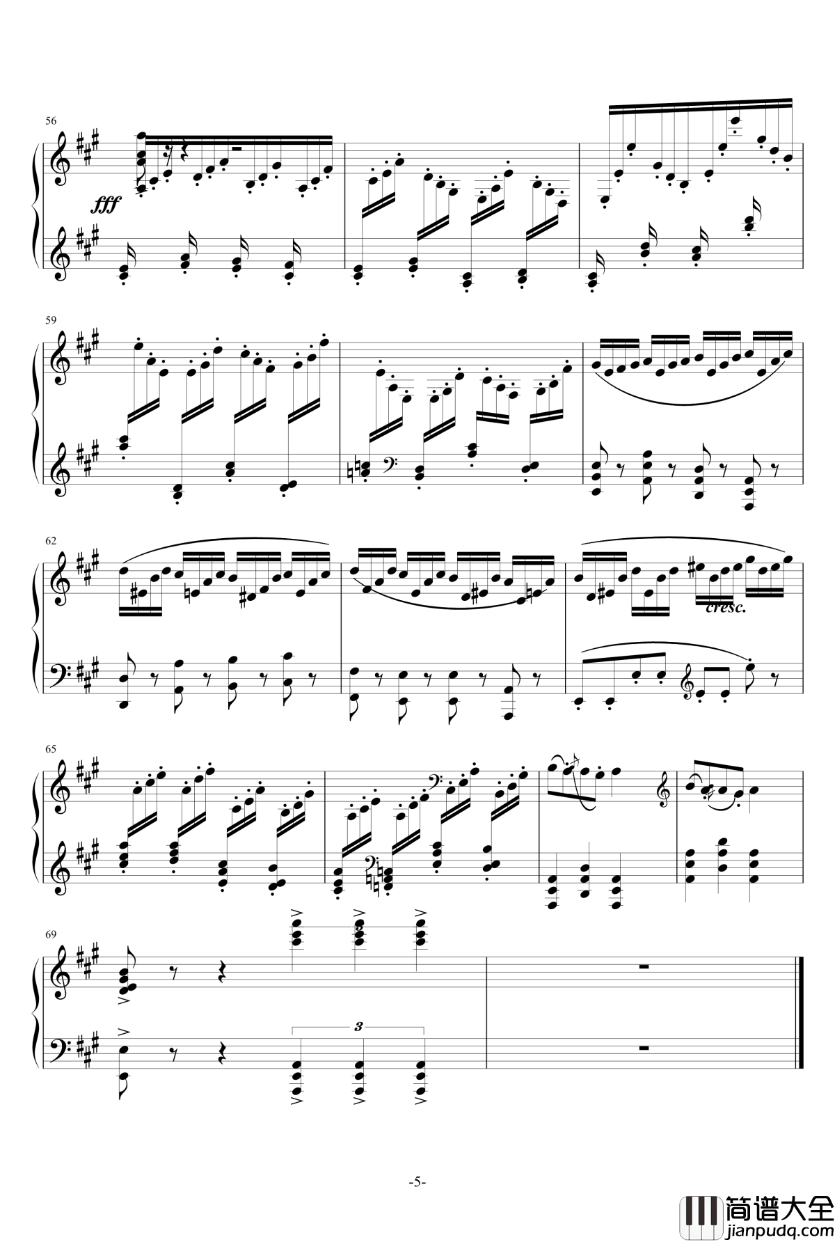 小温狂想曲1钢琴谱_一个球