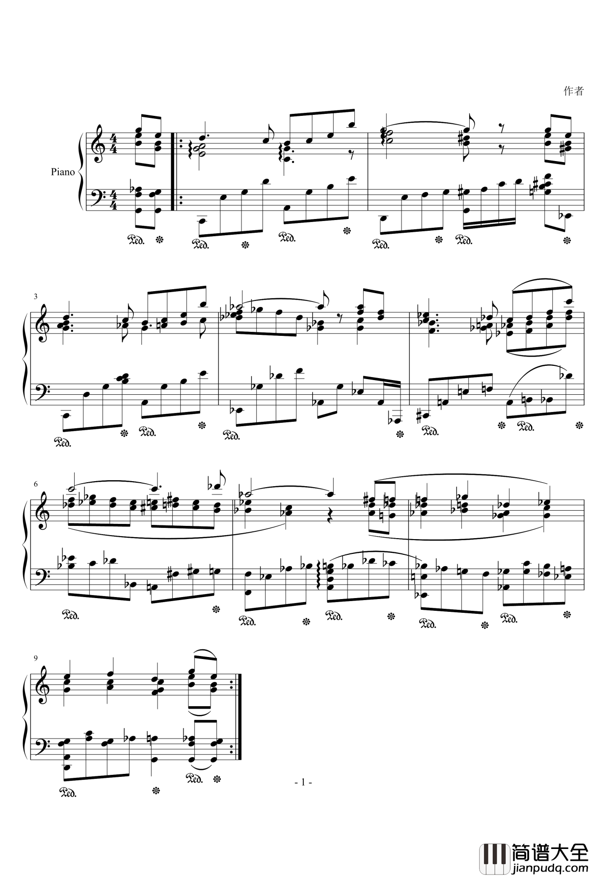 浪漫城市夜钢琴谱_流行追梦人