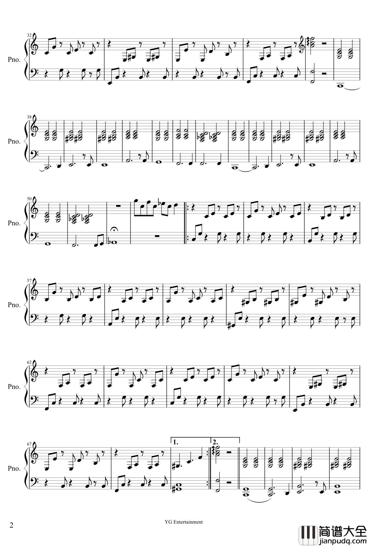 Taeyang_钢琴谱_眼鼻嘴【完美伴奏】