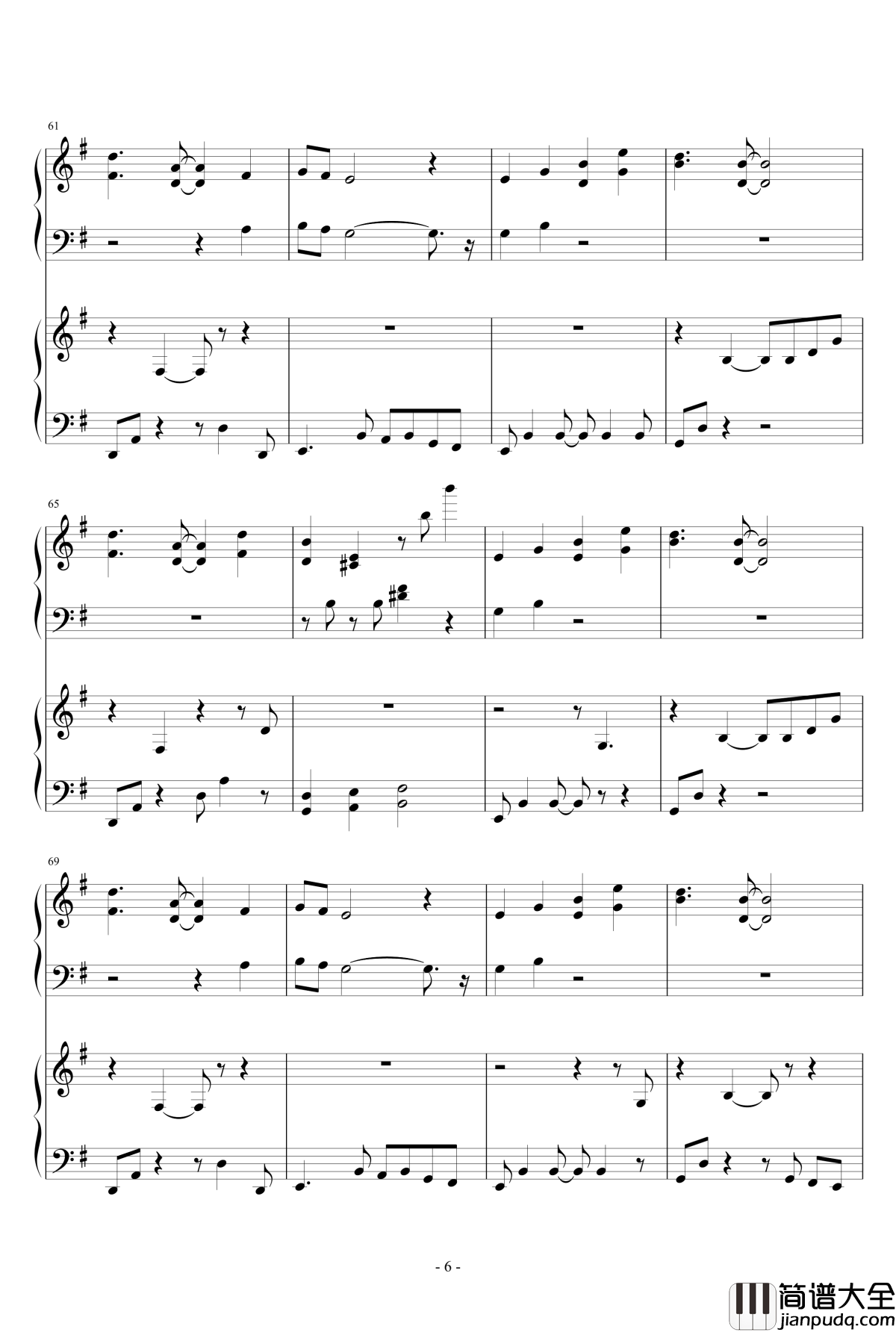 晨星钢琴谱_MrYanger