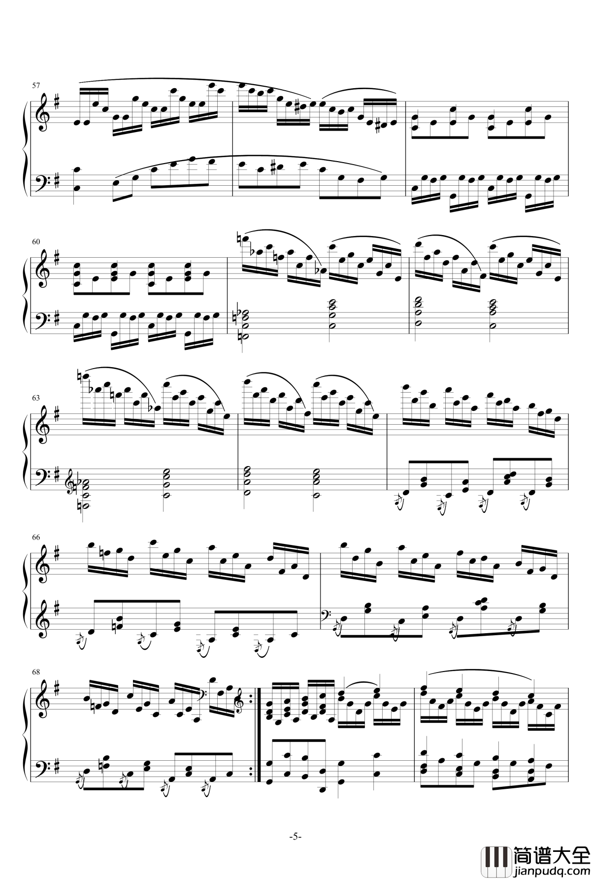 G大调奏鸣曲钢琴谱_一个球