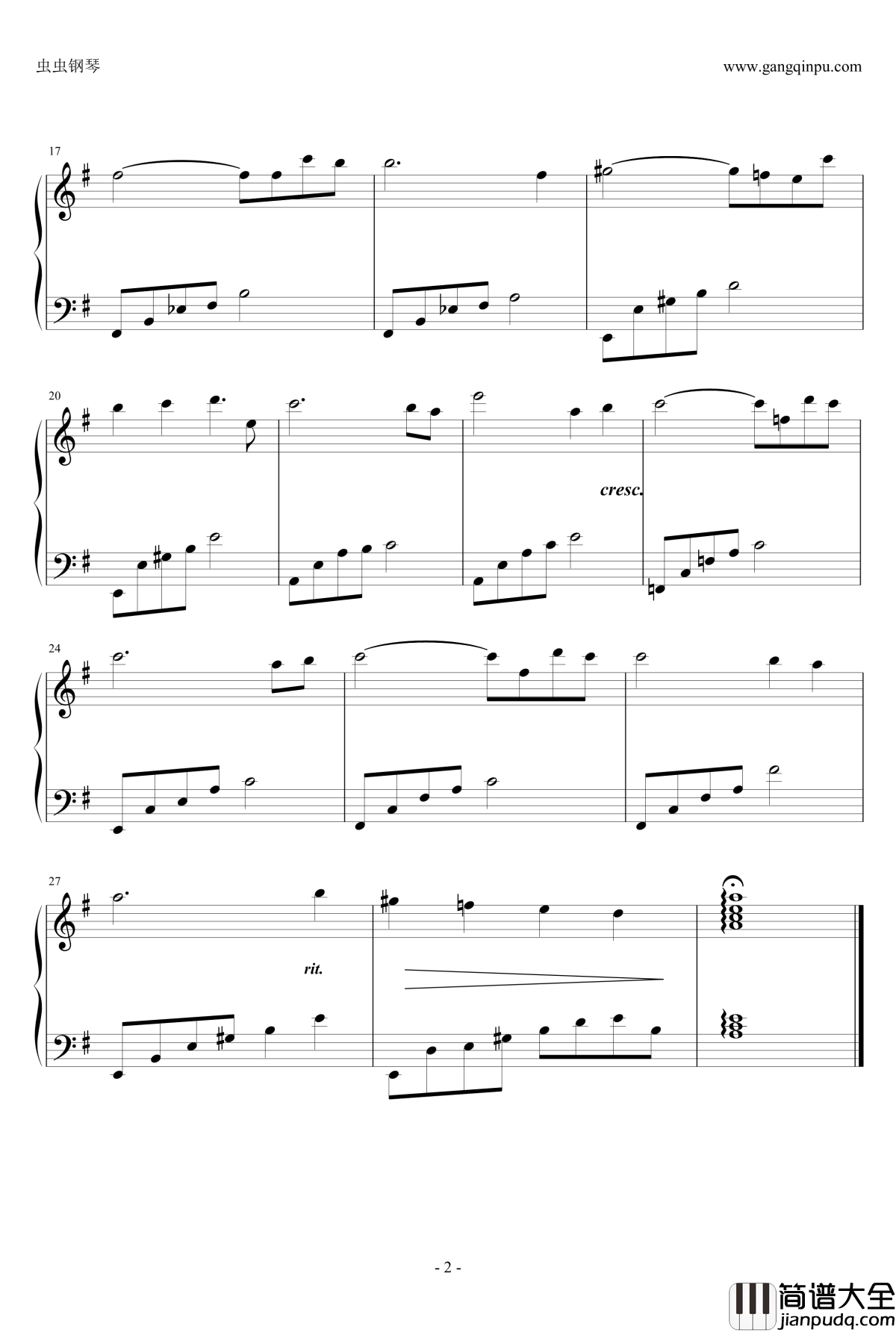 心にふる雨钢琴谱_棋魂插曲钢琴版