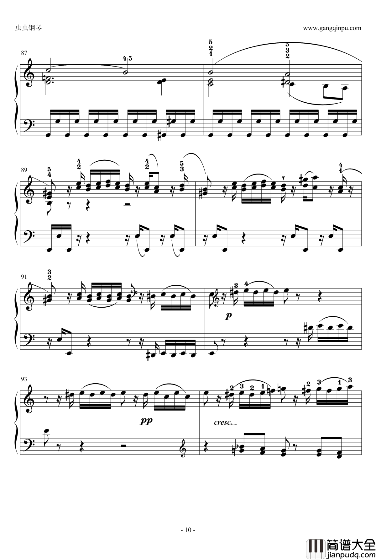 C大调奏鸣曲钢琴谱第一乐章_海顿