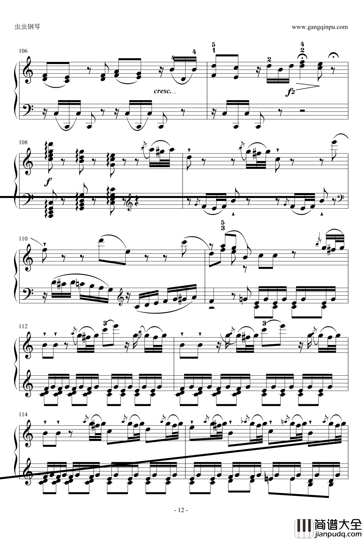 C大调奏鸣曲钢琴谱第一乐章_海顿