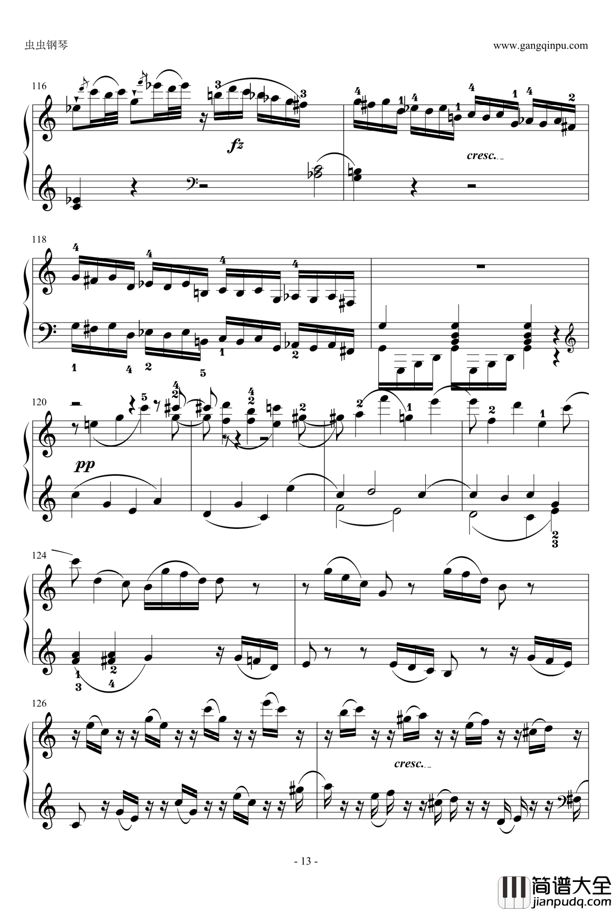 C大调奏鸣曲钢琴谱第一乐章_海顿