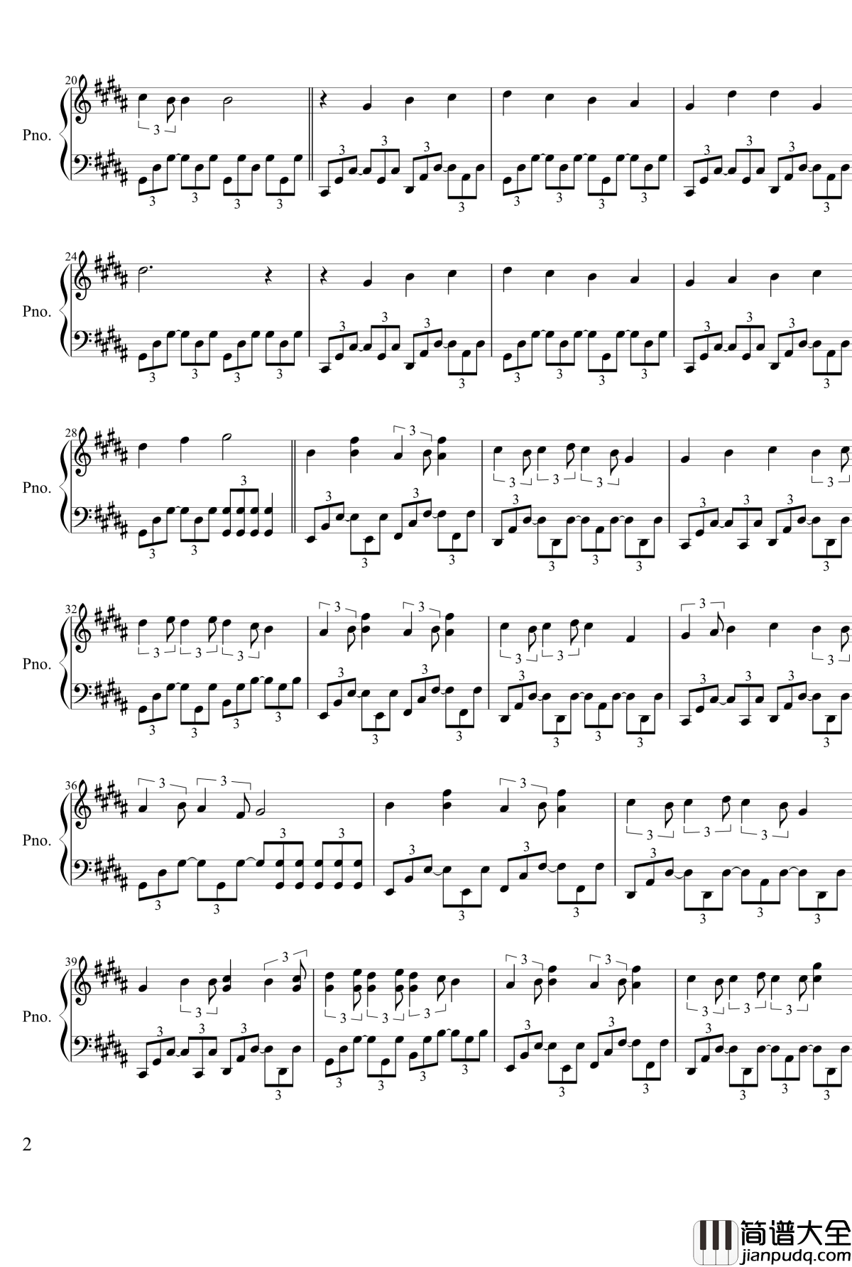 自傷無色钢琴谱_kuowiz