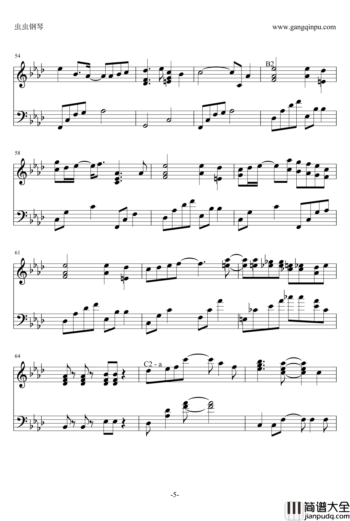 白色相簿钢琴谱_White_Album